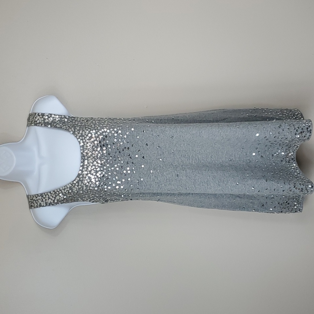 Twenty One Gray Angora Sweater Mini Tank Dress With Sequins